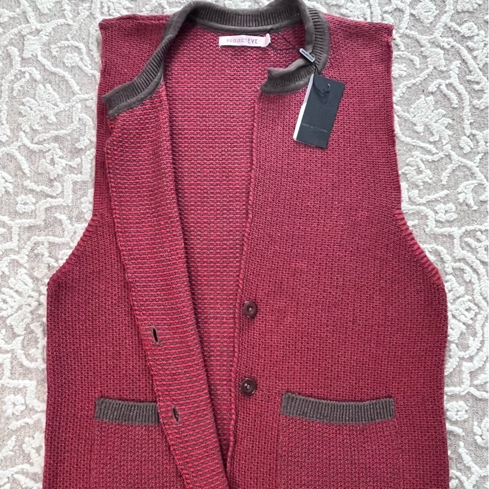 NWT Project Eve Knit Duster Cadigan Vest - Picture 6 of 16